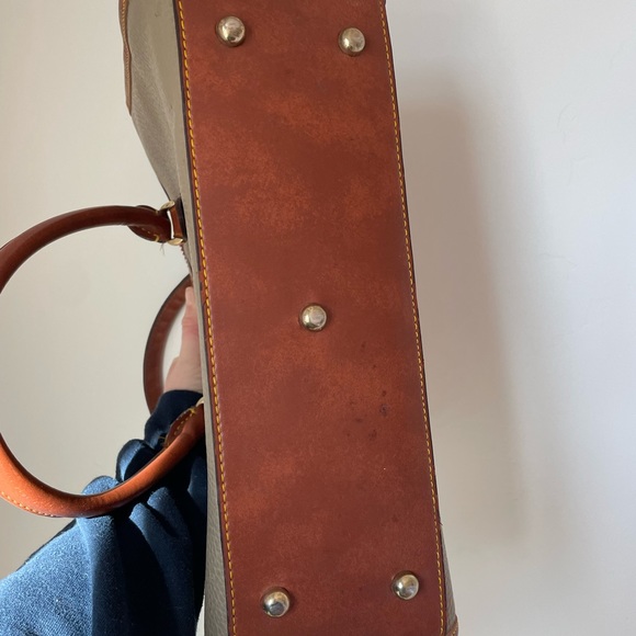 Vintage Dooney & Bourke Pebbled Leather Satchel Handbag - Picture 6 of 7